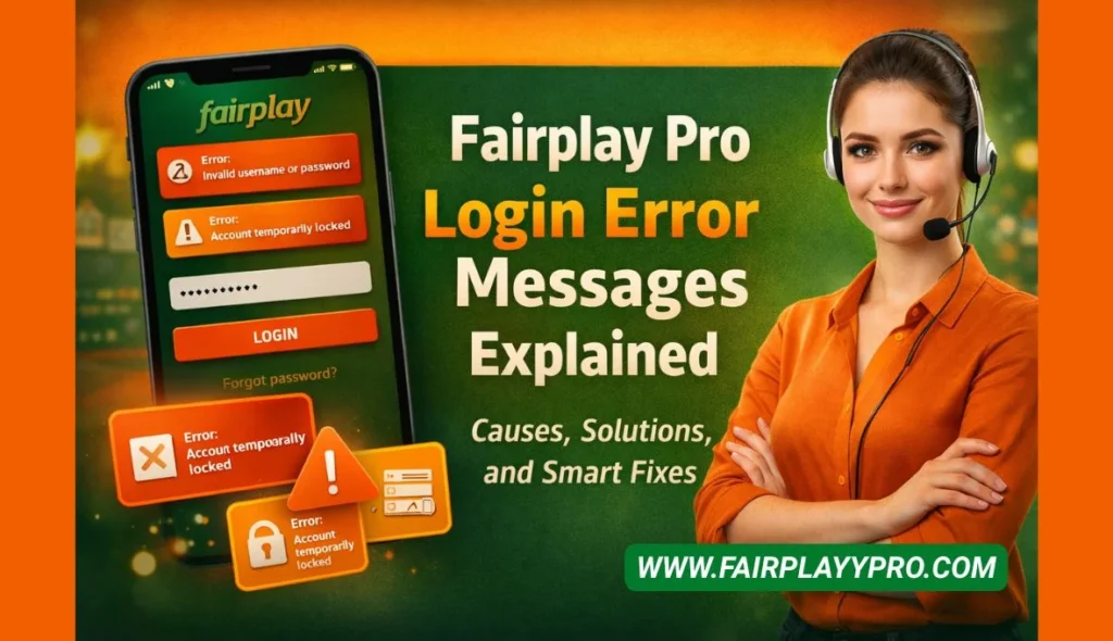 Breaking Down Common Login Error Messages on Fairplay Pro