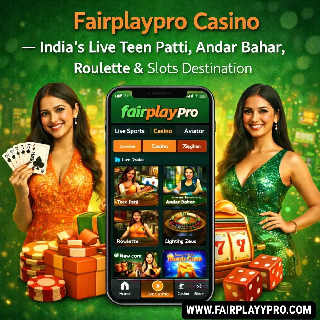 Fairplaypro Casino – The ultimate Indian hub for Slots and Live Dealer games like Roulette, Andar Bahar, and Teen Patti