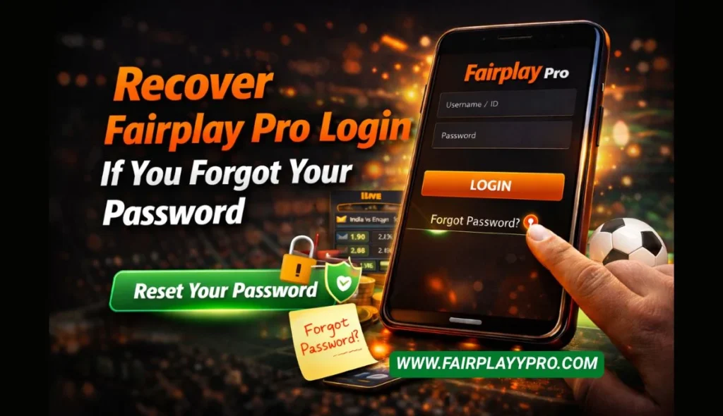Lost Your Password? Here is How to Get Back Into Your Fairplay Pro Account