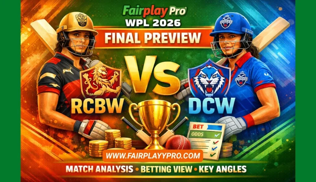 Fairplay Pro Predictions for the WPL 2026 Final: RCBW vs. DCW